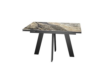 Кухонный раскладной стол DikLine SKM120 Керамика Amadeus/подстолье черное/опоры черные в Нальчике - предосмотр