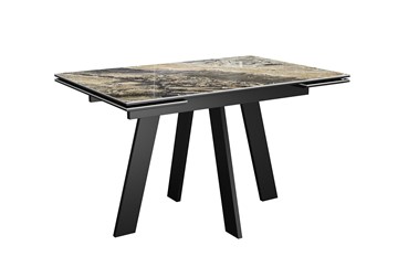 Кухонный раскладной стол DikLine SKM120 Керамика Amadeus/подстолье черное/опоры черные в Нальчике - предосмотр 4