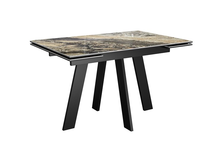 Кухонный раскладной стол DikLine SKM120 Керамика Amadeus/подстолье черное/опоры черные в Нальчике - изображение 4