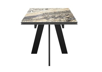 Кухонный раскладной стол DikLine SKM120 Керамика Amadeus/подстолье черное/опоры черные в Нальчике - предосмотр 5