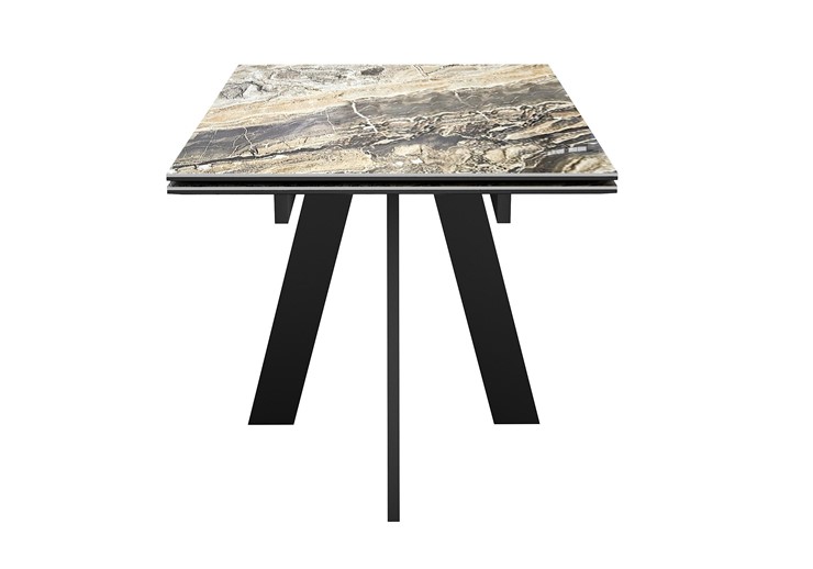 Кухонный раскладной стол DikLine SKM120 Керамика Amadeus/подстолье черное/опоры черные в Нальчике - изображение 5