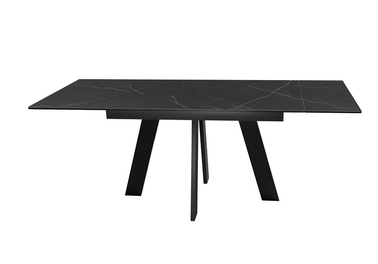 Раздвижной стол DikLine SKM140 Керамика Черный мрамор/подстолье черное/опоры черные (2 уп.) в Нальчике - изображение 3