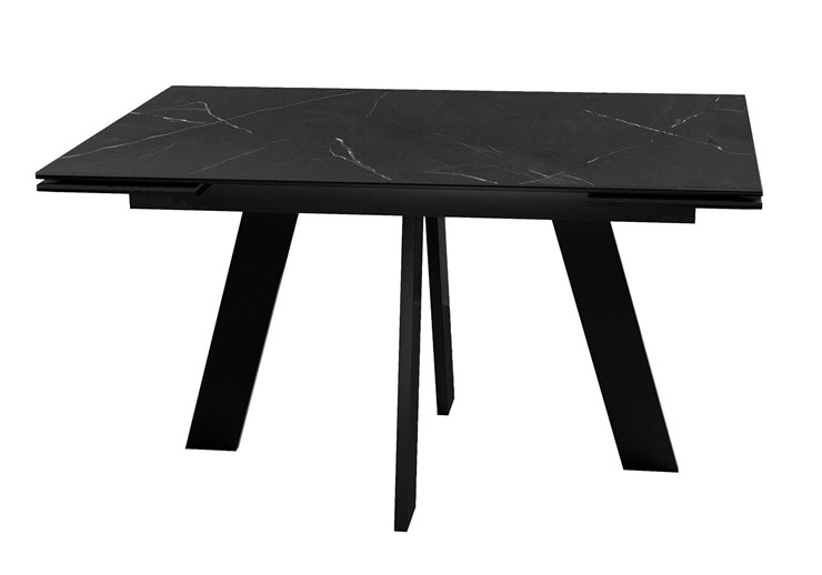 Раздвижной стол DikLine SKM140 Керамика Черный мрамор/подстолье черное/опоры черные (2 уп.) в Нальчике - изображение 5