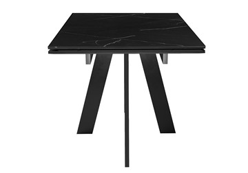Раздвижной стол DikLine SKM140 Керамика Черный мрамор/подстолье черное/опоры черные (2 уп.) в Нальчике - предосмотр 1