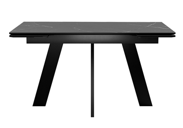 Раздвижной стол DikLine SKM140 Керамика Черный мрамор/подстолье черное/опоры черные (2 уп.) в Нальчике
