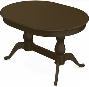Кухонный раздвижной стол Фабрицио-2 исп. Овал 1200, Тон 5 Покраска + патина с прорисовкой (на столешнице) в Нальчике