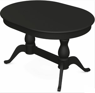 Обеденный раздвижной стол Фабрицио-2 исп. Овал 1600, Тон 12 Покраска + патина с прорисовкой (на столешнице) в Нальчике