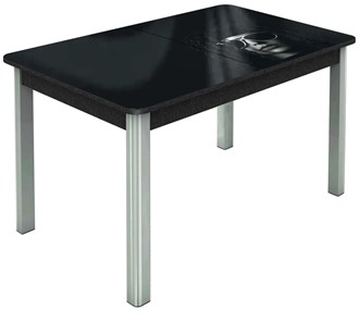 Кухонный раздвижной стол Гамбург исп. 2, ноги метал. крашеные №23 (Exclusive h191/черный) в Нальчике