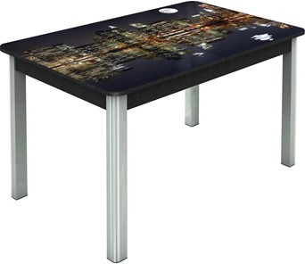 Обеденный раздвижной стол Гамбург исп.1 ноги метал. крашеные №23, Фотопечать (Города №8) в Нальчике