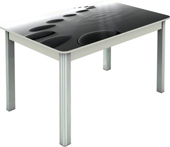 Обеденный раздвижной стол Гамбург исп.1 ноги метал. крашеные №23, Фотопечать (Текстура №39) в Нальчике
