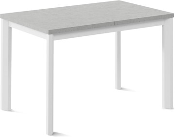 Кухонный стол раздвижной Нагано-2L (ноги металлические белые, светлый цемент) в Нальчике