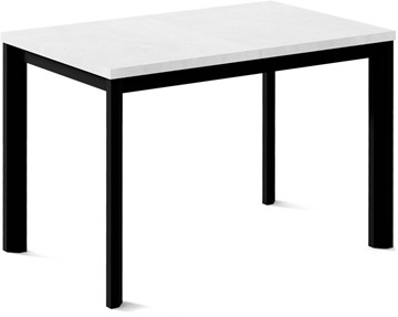 Кухонный стол раскладной Нагано-3L (ноги черные, белый цемент) в Нальчике