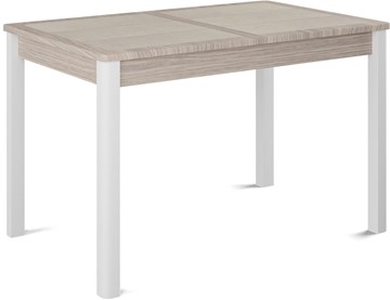 Кухонный стол раздвижной Ницца-1 ПЛ (ноги белые, плитка бежевая/лофт) в Нальчике - предосмотр