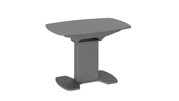 Обеденный раздвижной стол Портофино (СМ(ТД)-105.01.11(1)), цвет Серое/Стекло серое матовое LUX в Нальчике - изображение
