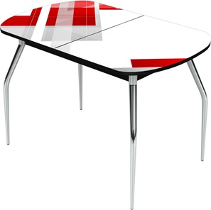 Обеденный раздвижной стол Ривьера исп.1 ноги метал. крашеные №24 Фотопечать (Текстура №47) в Нальчике