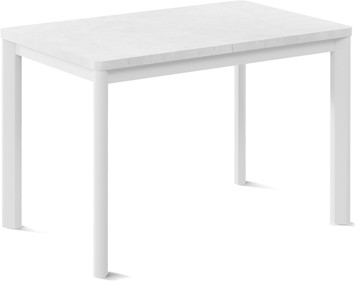 Кухонный стол раскладной Токио-1L (ноги металлические белые, белый цемент) в Нальчике - предосмотр