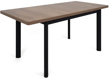 Кухонный стол раскладной Токио-2L (ноги металлические черные, дуб табако) в Нальчике - предосмотр 3
