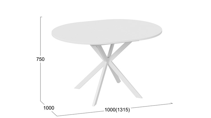 Кухонный обеденный стол Мэдисон Тип 1 (Белый муар, Белый) в Нальчике - изображение 4