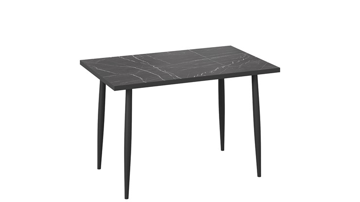 Обеденный стол Невада ДП1-02-08 (Черный мрамор/Черный матовый) в Нальчике - изображение 1