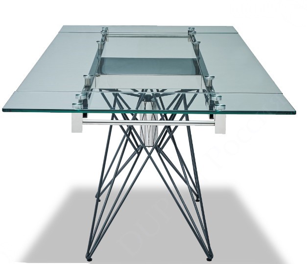 Кухонный раскладной стол T-041 (140) прозрачный в Нальчике - изображение 4