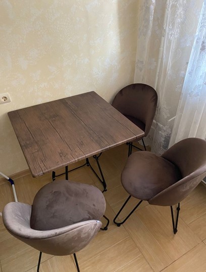 Кухонный обеденный стол SHT-TU23/H71/ТT 80 (темно-серый/палисандр) в Нальчике - изображение 6