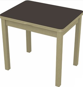 Кухонный раздвижной стол Бари дерево №8 (стекло коричневое/дуб выбеленный) в Нальчике