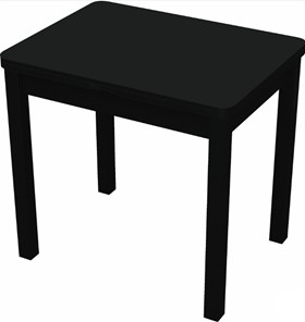 Кухонный стол раскладной Бари дерево №8 (стекло черное/черный) в Нальчике