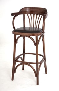 Барный стул 750 мягкий (средний тон, экокожа коричневая) в Нальчике