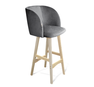 Барный стул SHT-ST33 / SHT-S65 (угольно-серый/прозрачный лак) в Нальчике