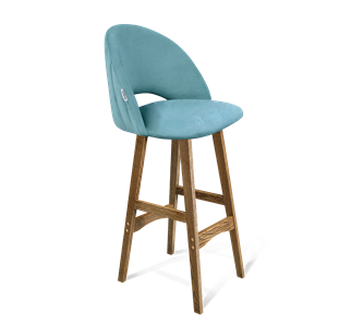 Барный стул SHT-ST34-1 / SHT-S65 (голубая пастель/дуб брашированный коричневый) в Нальчике