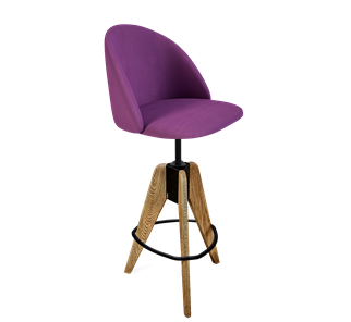 Барный стул SHT-ST35 / SHT-S92 (ягодное варенье/браш.коричневый/черный муар) в Нальчике