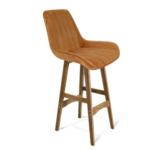 Барный стул SHT-ST37 / SHT-S65 (горчичный/дуб брашированный коричневый) в Нальчике
