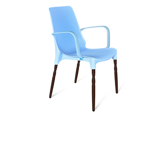 Обеденный стул SHT-ST76/S424-F (голубой/коричневый муар) в Нальчике