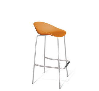 Барный стул SHT-ST19/S29 (оранжевый/хром лак) в Нальчике