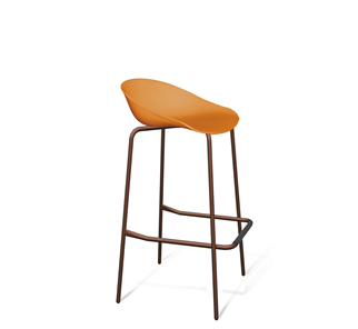 Барный стул SHT-ST19/S29 (оранжевый/медный металлик) в Нальчике