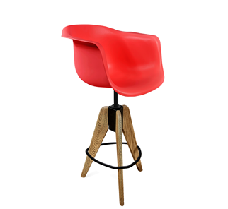 Барный стул SHT-ST31/S92 (красный/брашированный коричневый/черный муар) в Нальчике