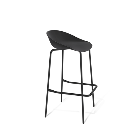 Барный стул SHT-ST19/S29 (черный/черный муар) в Нальчике - изображение
