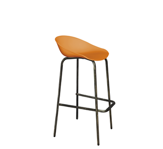 Барный стул SHT-ST19/S29 (оранжевый/черный муар/золотая патина) в Нальчике