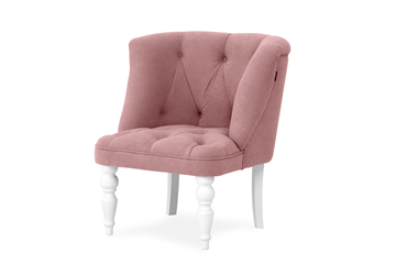Мягкое кресло Бриджит розовый ножки белые в Нальчике