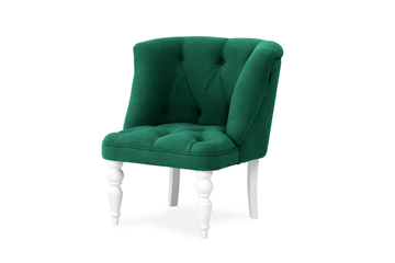 Мягкое кресло Бриджит зеленый ножки белые в Нальчике