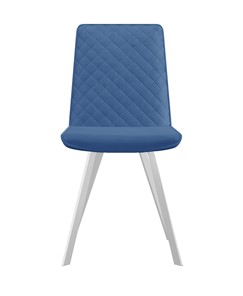 Обеденный стул 202, микровелюр B8 blue, ножки белые в Нальчике - предосмотр 1
