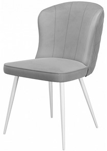 Обеденный стул 209, микровелюр B22 grey, ножки белые в Нальчике - предосмотр