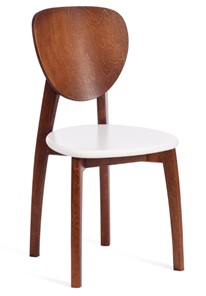 Кухонный стул Diamante, жесткое сидение бук, 42х42х85, коричневый/белый арт.19897 в Нальчике