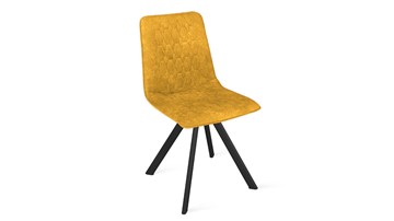 Обеденный стул Хьюго К2 (Черный муар/Микровелюр Wellmart Yellow) в Нальчике