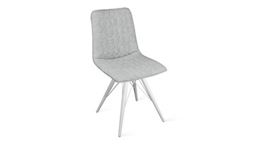 Обеденный стул Хьюго К3 (Белый матовый/Микровелюр Duna Silver) в Нальчике