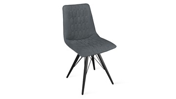 Обеденный стул Хьюго К3 (Черный муар/Микровелюр Jercy Graphite) в Нальчике