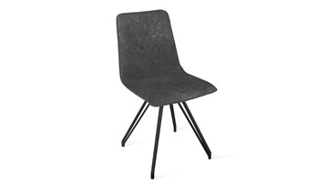 Обеденный стул Хьюго К4 (Черный муар/Микровелюр Wellmart Graphite) в Нальчике