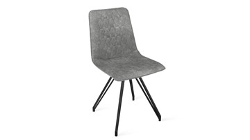 Обеденный стул Хьюго К4 (Черный муар/Микровелюр Wellmart Silver) в Нальчике