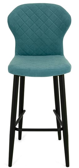 Кухонный стул Марио барный(Аквамарин Т179/ноги черные) в Нальчике - изображение 1