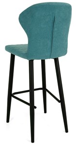 Кухонный стул Марио барный(Аквамарин Т179/ноги черные) в Нальчике - предосмотр 3
